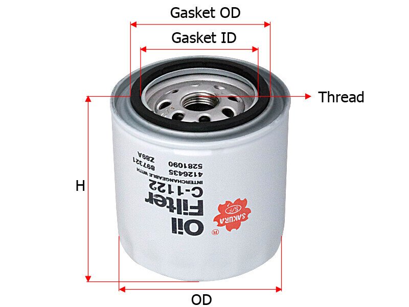 Sakura Filters OIL FILTER | PART NO: C-1122 - Filterpro