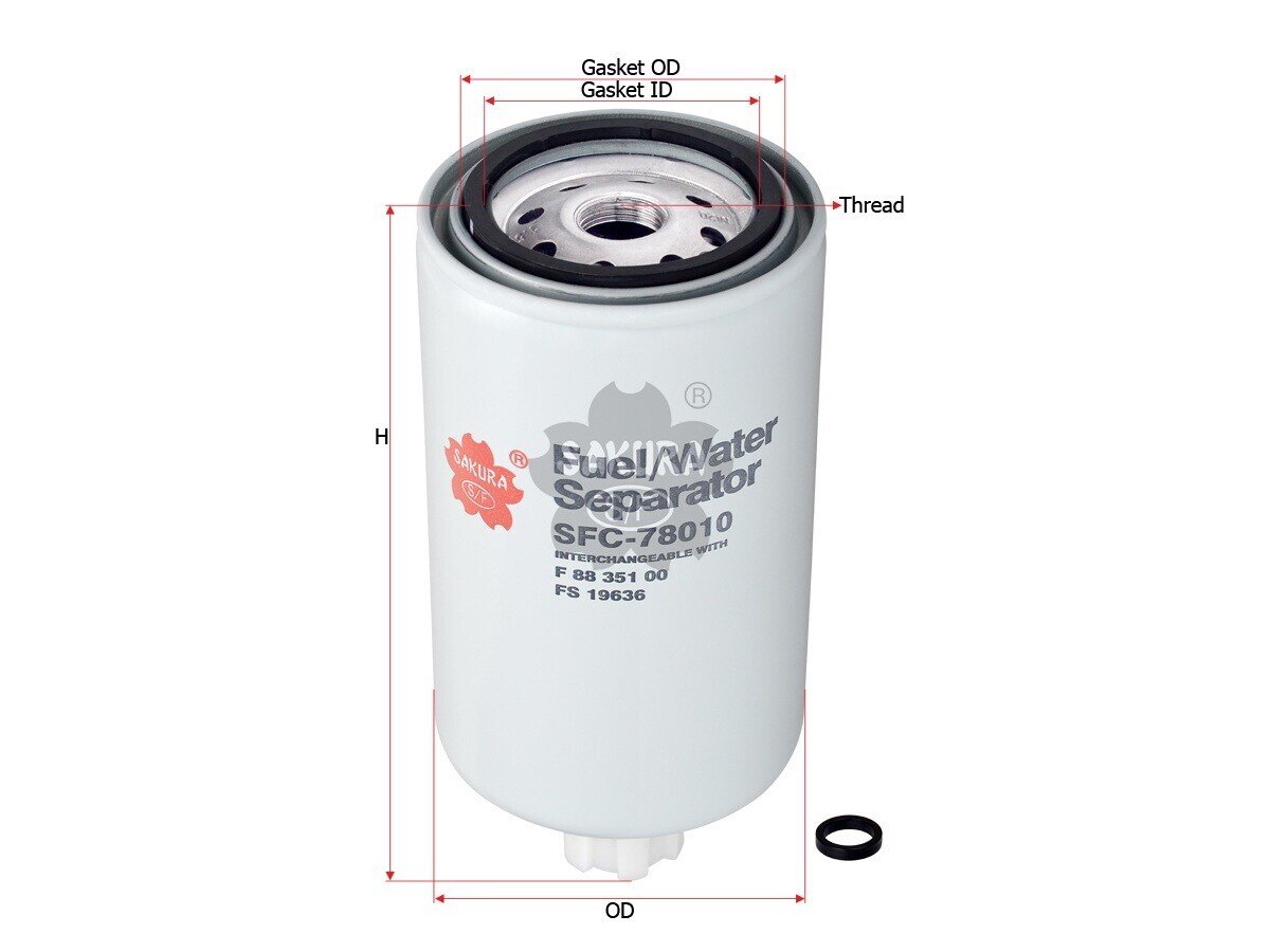 Sakura Filters FUEL FILTER | PART NO: SFC-78010 - Filterpro